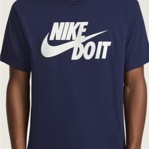 Nike Dark Blue Mens Just Do It Tee Medium